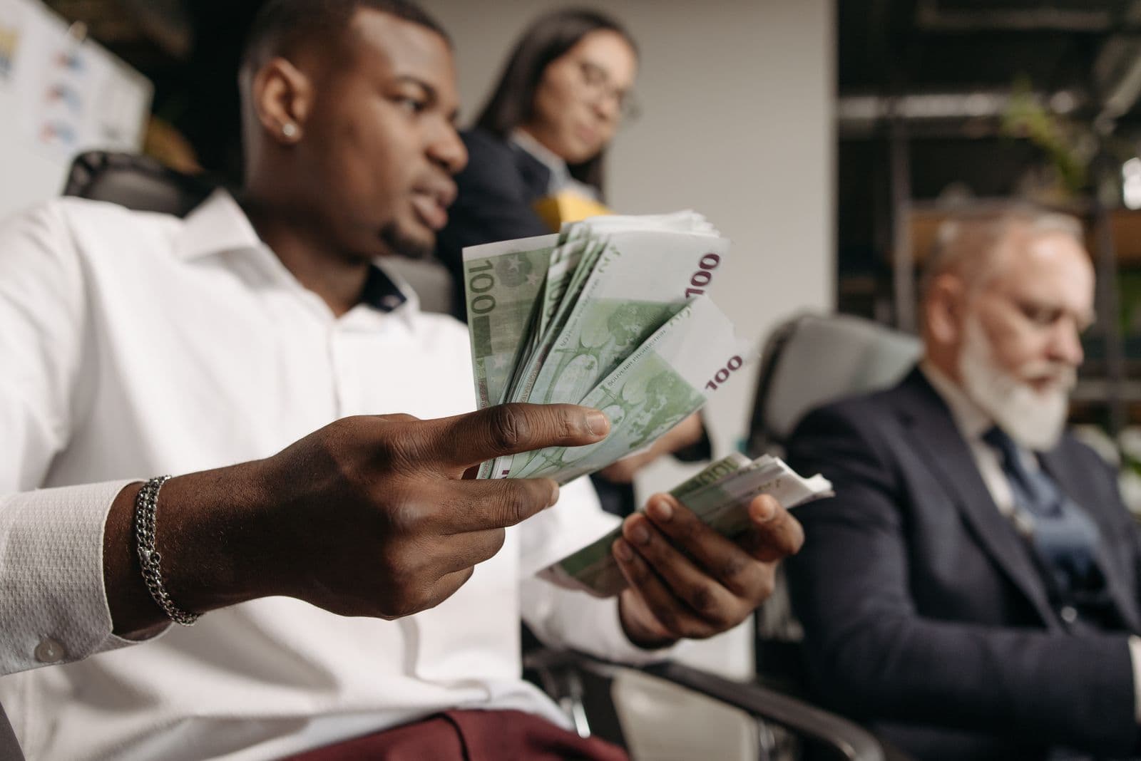 Calculator and money representing tax calculation